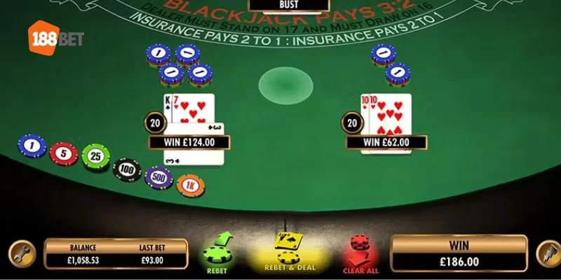 Blackjack online 188BET là sảnh chơi rất sôi động.